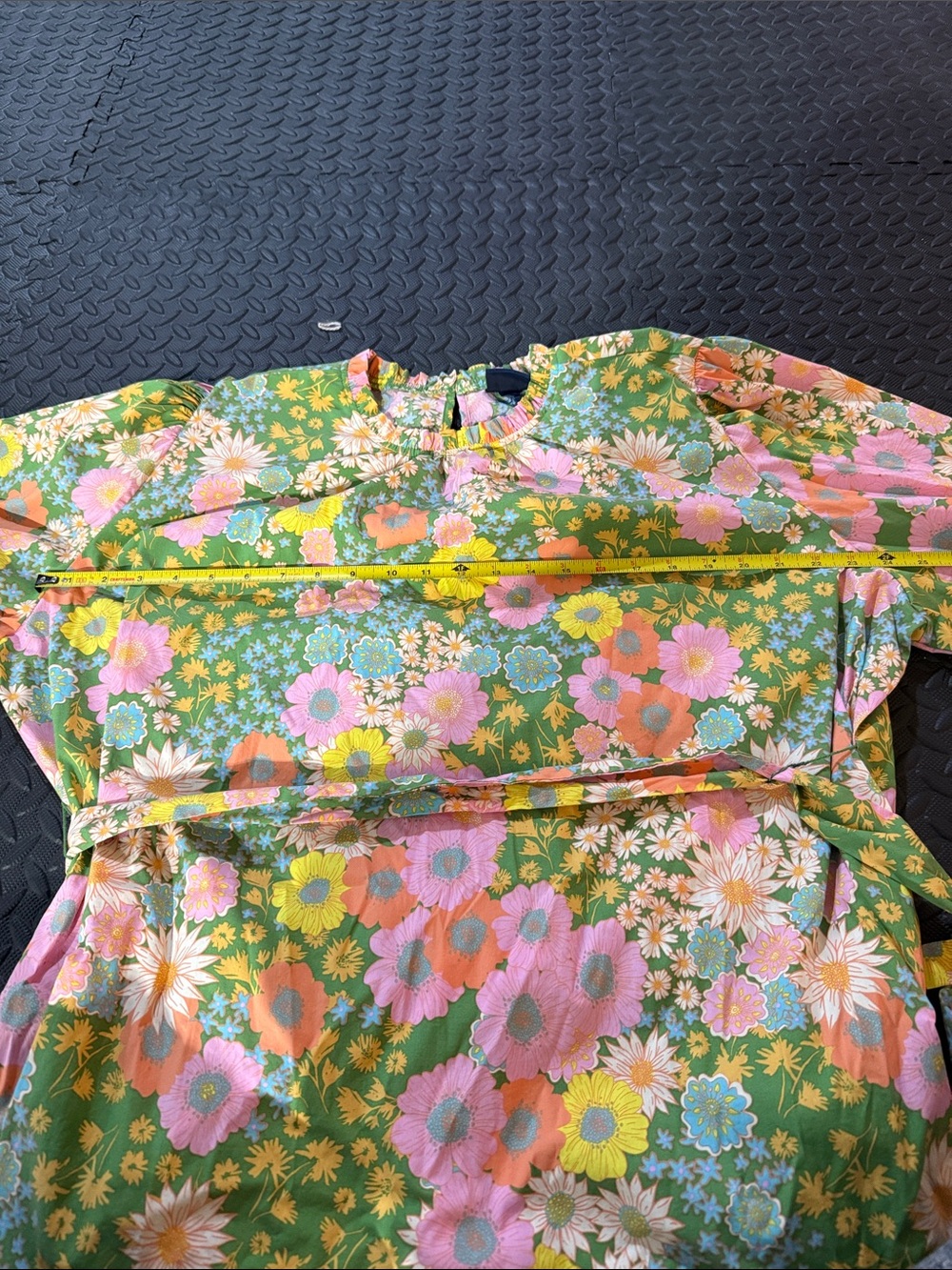 Scoop Women’s floral tiered mini dress retro floral print and puff sleeves XXXL - Picture 10 of 10